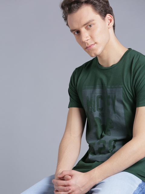 

Kook N Keech Disney Men Green Printed Round Neck T-shirt