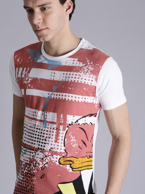 

Kook N Keech Disney Men White Printed Round Neck T-shirt
