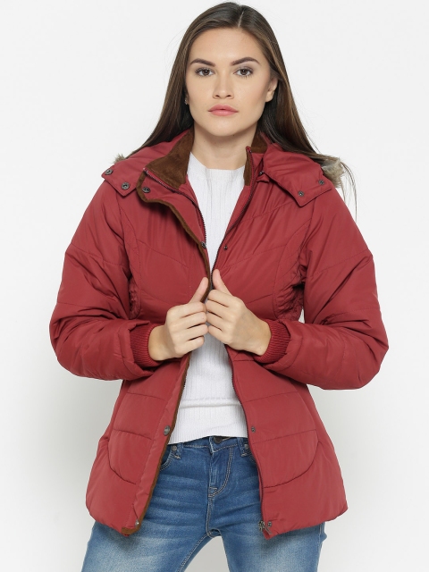 

Fort Collins Women Maroon Solid Parka Jacket