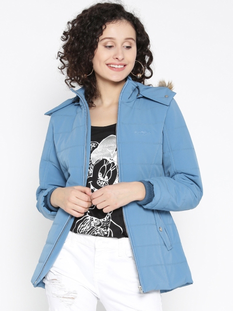 

Fort Collins Women Blue Solid Parka Jacket