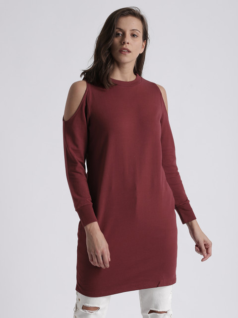 

Splash Women Red Solid Jumper Dress