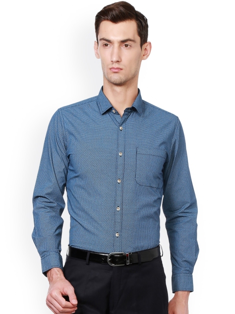 

Peter England Casuals Men Blue Slim Fit Printed Semiformal Shirt