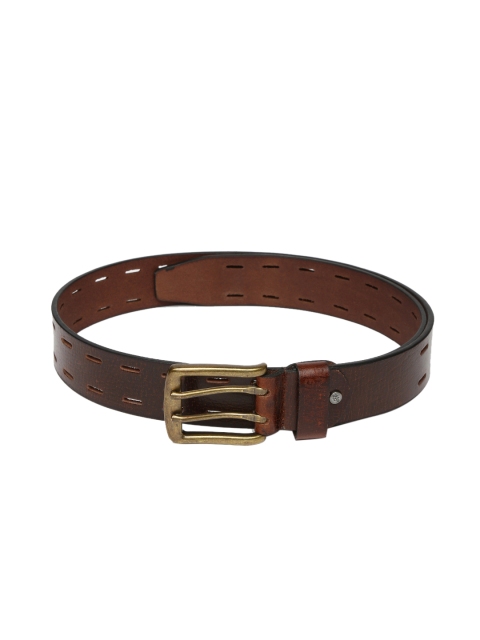 

Flying Machine Men Brown Solid Leather Belt