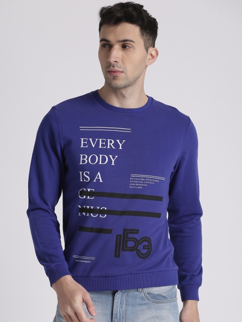 

Splash Men Blue Printed Sweatshirt
