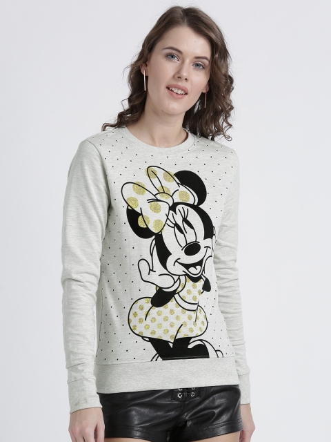 

Splash Women Grey Melange Minnie Mouse Print Sweatshirt