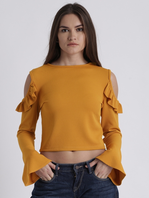 

Splash Women Mustard Yellow Solid Top