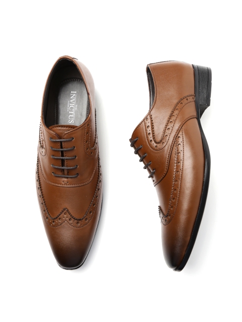 

INVICTUS Men Tan Brown Brogues