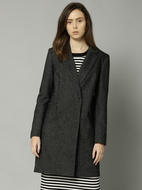 

Marks & Spencer Charcoal Grey Double Breasted Longline Coat