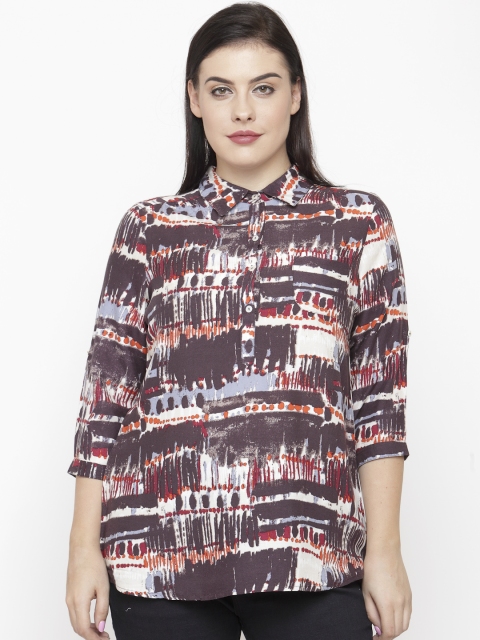 

aLL Plus Size Women Multicolored Printed Top, Multi