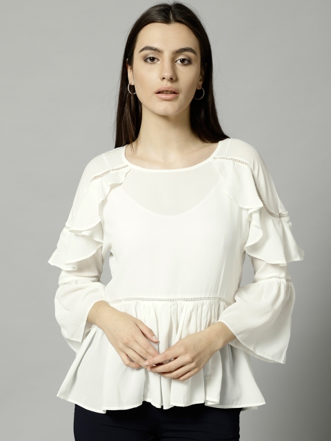

Marks & Spencer Women White Solid Top