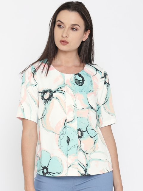

Marks & Spencer Women Off-White Printed Top