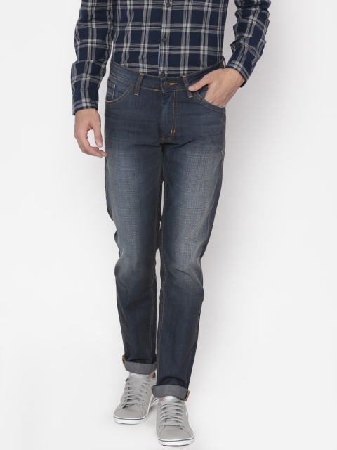 

Slub Men Blue Slim Fit Mid-Rise Clean Look Jeans