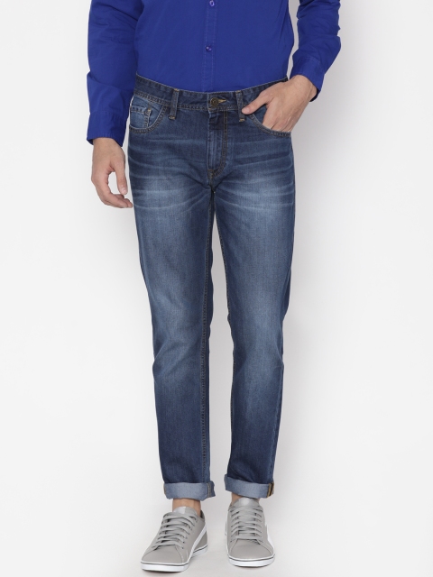 

Slub Men Blue Slim Fit Mid-Rise Clean Look Jeans