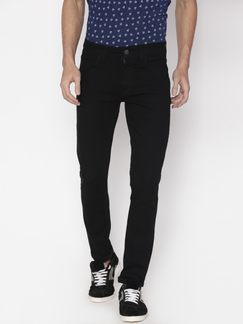 

Slub Men Black Skinny Fit Mid-Rise Clean Look Jeans