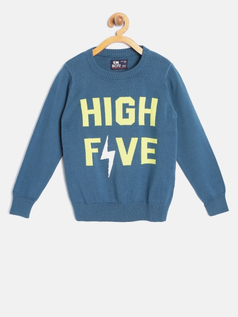

Flying Machine Boys Green Patterned Pullover