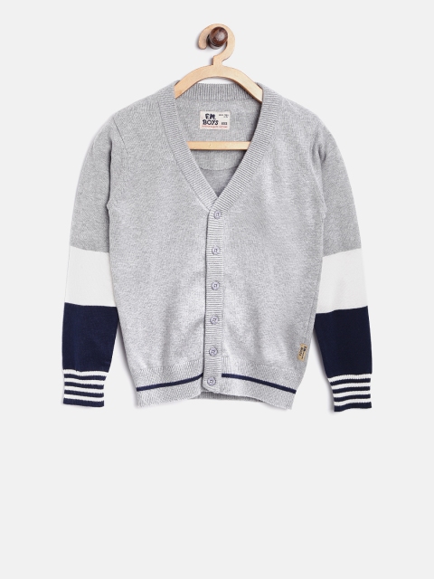 

Flying Machine Boys Grey Solid Cardigan