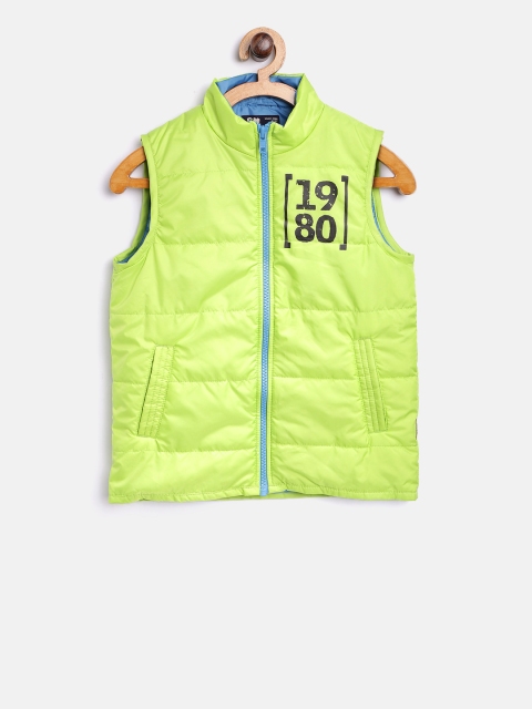 

Flying Machine Boys Green Solid Puffer Jacket