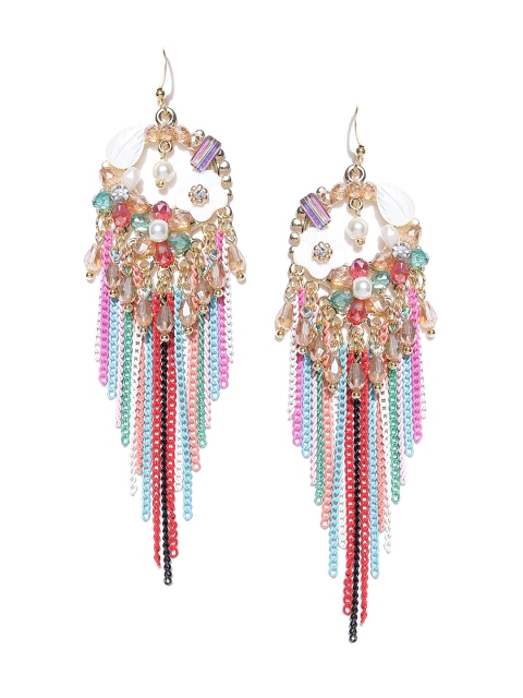 

Jewels Galaxy Multicoloured Handcrafted Contemporary Drop Earrings, Multi