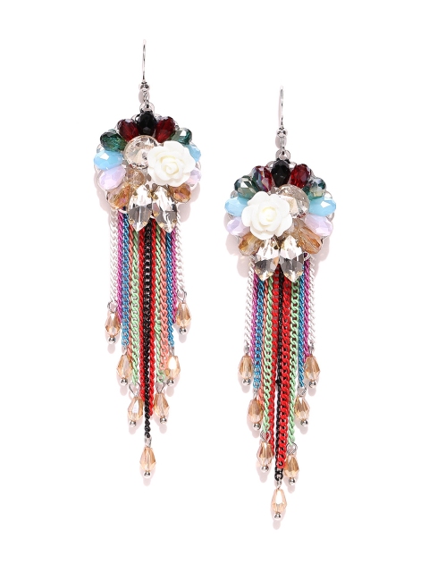 

Jewels Galaxy Multicoloured Handcrafted Contemporary Drop Earrings, Multi