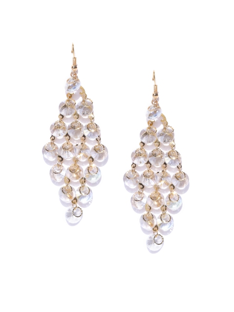 

Jewels Galaxy Gold-Plated Stone-Studded Handcrafted Drop Earrings