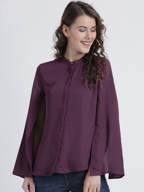 

Splash Women Purple Solid Shirt Style Top