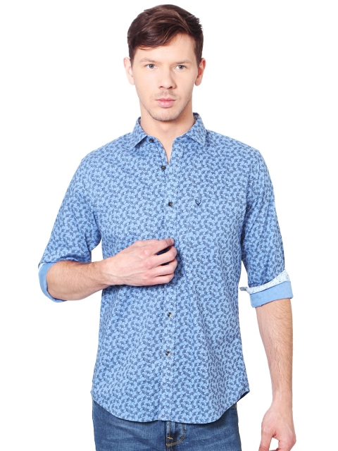 

Allen Solly Men Blue Printed Slim Fit Casual Shirt