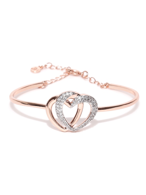 

Jewels Galaxy Rose Gold-Plated Handcrafted Bangle-Style Bracelet