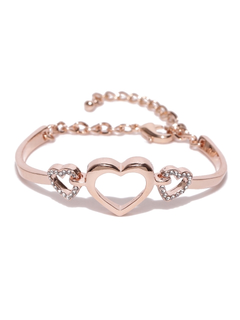 

Jewels Galaxy Rose Gold-Plated Handcrafted Bangle-Style Bracelet