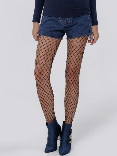 

Splash Women Blue Solid Slim Fit Denim Shorts