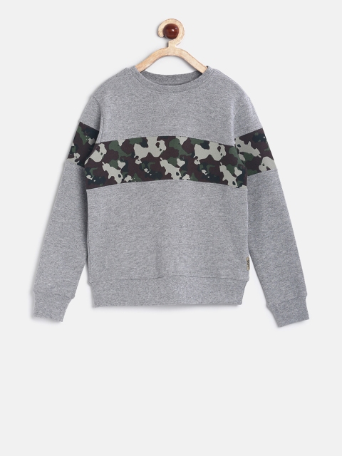 

Flying Machine Boys Grey Printed Sweatshirt