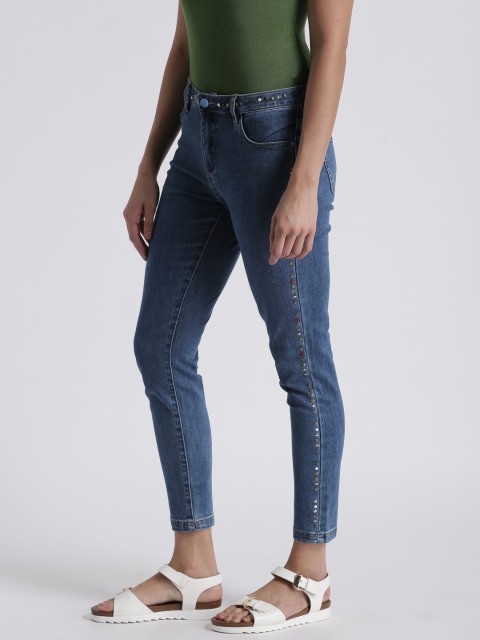 

Splash Women Blue Skinny Fit Mid-Rise Clean Look Stretchable Jeans