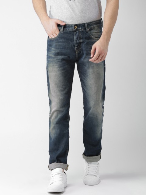 

Scotch & Soda Men Blue Slim Fit Mid-Rise Clean Look Stretchable Jeans
