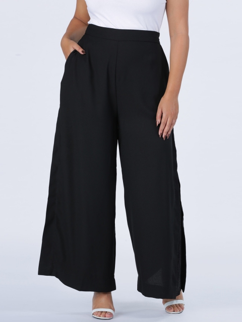 

Splash Women Black Flared Solid Palazzos