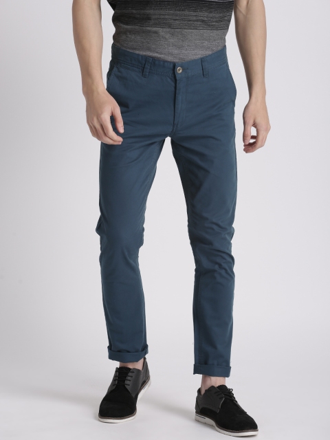 

Splash Men Navy Blue Regular Fit Solid Chinos