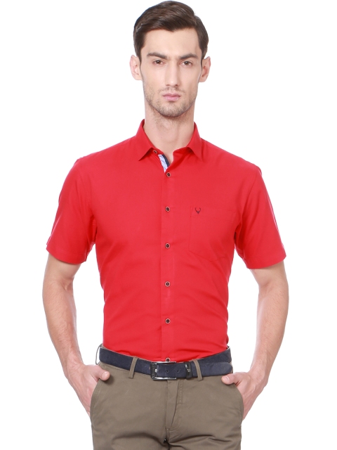 

Allen Solly Men Red Slim Fit Solid Casual Shirt