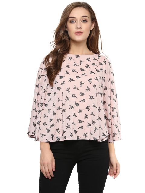 

Miss Chase Women Pink Printed Cape Top