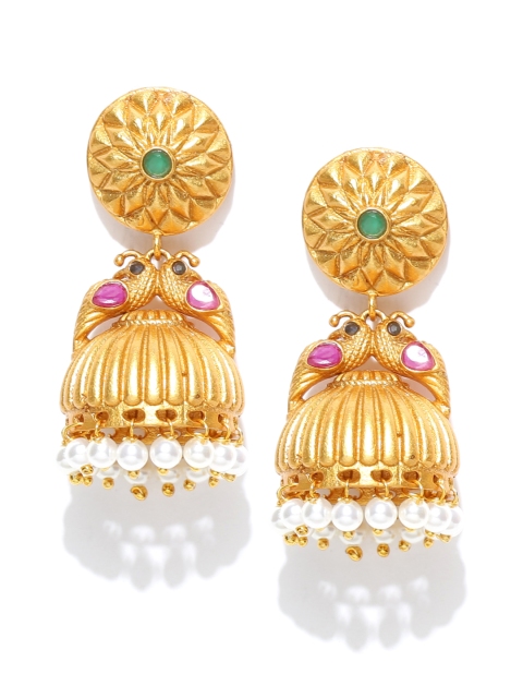 

Alamod Gold-Plated Beaded Dome Shaped Jhumkas, Na