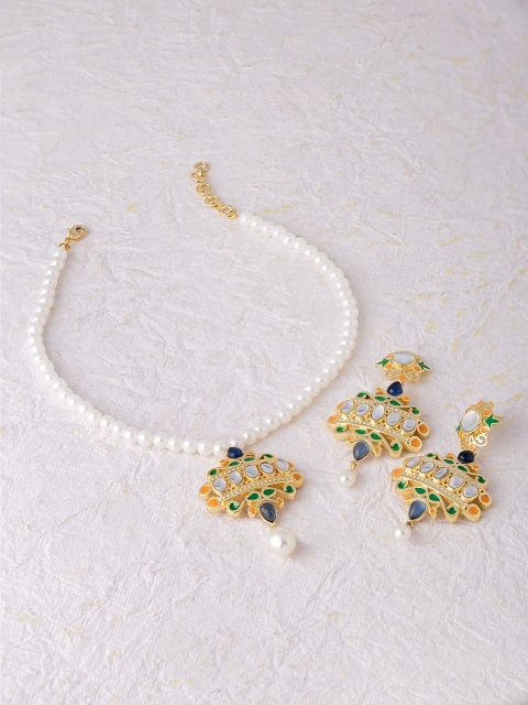 

Studio Voylla Gold-Toned Handcrafted Jewellery Set