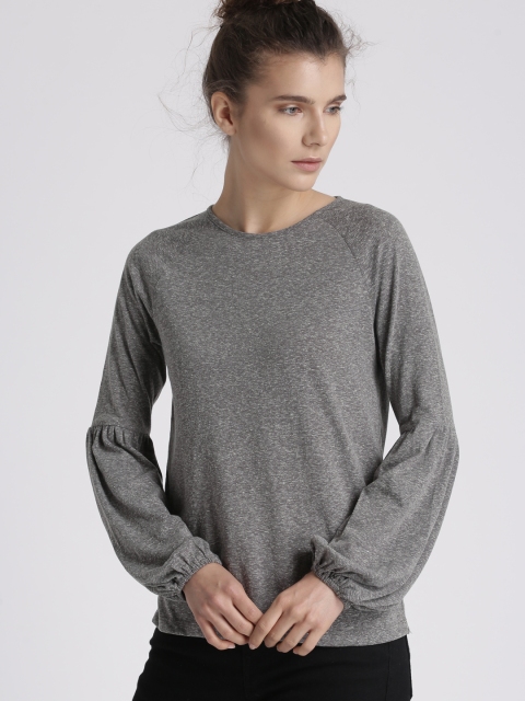 

Chemistry Women Grey Solid T-shirt