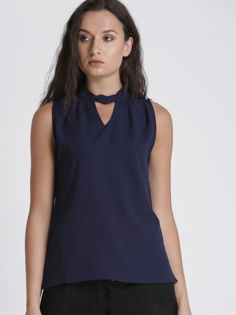 

Chemistry Women Navy Blue Solid Top