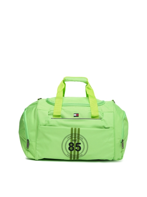 

Tommy Hilfiger Unisex Green Printed Duffel Bag