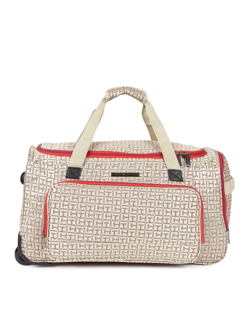 

Tommy Hilfiger Unisex Beige Trolley Duffel Bag