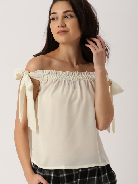 

Dressberry Women Off-White Solid Top