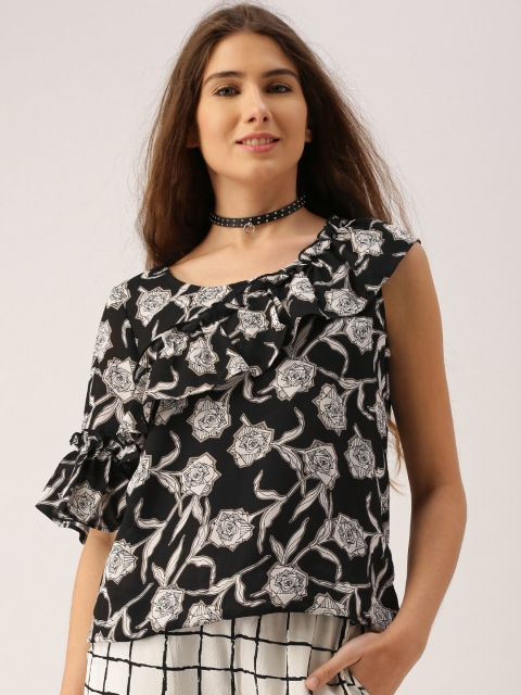 

DressBerry Women Black Printed Top