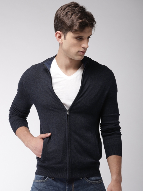 

Celio Men Navy Blue Solid Cardigan