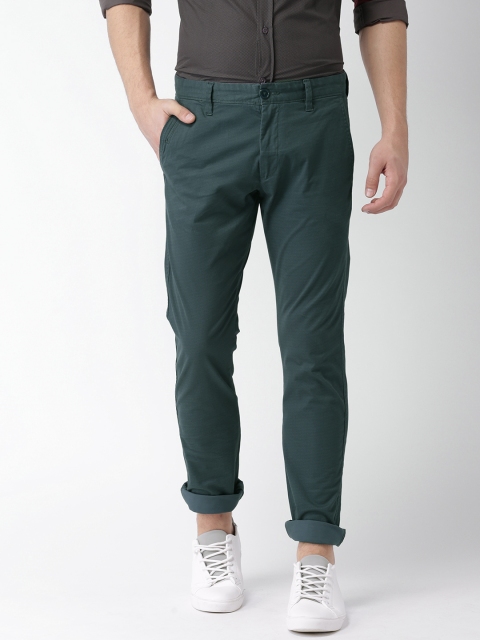 

Celio Men Blue Slim Fit Printed Chinos