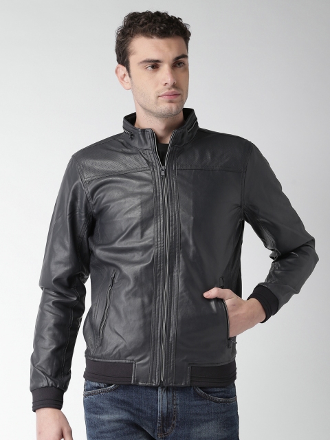 

Celio Men Navy Solid Biker Jacket, Navy blue