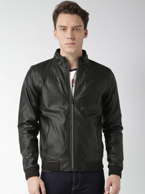 

Celio Men Black Solid Biker Jacket