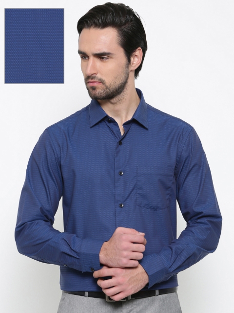 

Arrow Men Blue Slim Fit Self Design Formal Shirt