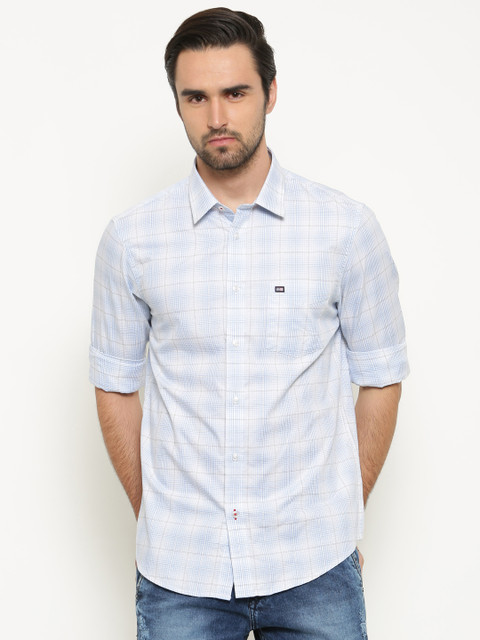 

Arrow Sport Men Blue & White Slim Fit Checked Casual Shirt